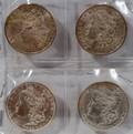 030207 US MORGAN SILVER DOLLAR COINS 4 PCS