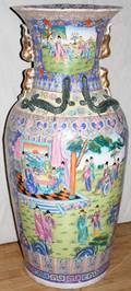 022176 CHINESE PORCELAIN FAMILLE ROSEJAUNE URN