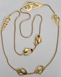 021192 18KT GOLD SEASHELL  SNAKE NECK CHAIN L 28