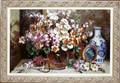 012132 W HORMER OIL ON CANVAS STILL LIFE WFLOWERS
