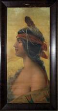 010128 CHROMOLITHOGRAPH ON PAPER NATIVE AMERICAN