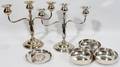 052226 CHRISTOFLE PLATED LOT CANDELABRA3 PART DISH