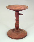 Turned and painted adjustable betty lamp stand ca 1790