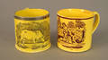 Two canary childs mugs 19th c