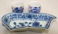 050241 CHINESE PORCELAIN MINIATURE TEA CUPS  DISH