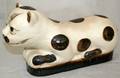 050238 CHINESE HAND PAINTED POTTERY CAT FORM PILLOW