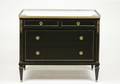 Jansen BlackLacquered Directoire Style Commode