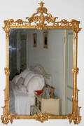 042164 CARVED GILT WOOD MIRRORS MID 20TH C 48X31