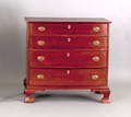 New England diminutive Chippendale cherry bowfront chest late 18th c