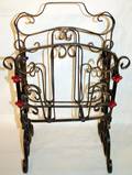 030258 VICTORIAN STYLE WROUGHT IRON MAGAZINE STAND