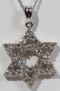 012183 17CT DIAMOND STAR OF DAVID PENDANT DIA8