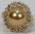 012175 SOUTH SEA PEARL 11 MM  DIAMOND RING