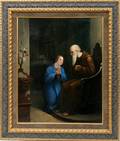 010174 BELGIAN OIL ON CANVAS RELIGIOUS SCENE