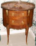 051295 LOUIS XV STYLE SATINWOOD TWODRAWER COMMODES