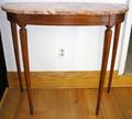 051290 ITALIAN BEECH WOOD CONSOLE WITH MARBLE TOP