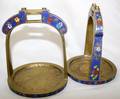 050252 CHINESE CLOISONN STIRRUPS C 1930 PAIR