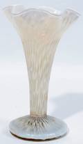 041325 CASED OPALESCENT GLASS VASE POSSIBLY LOETZ