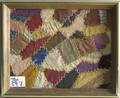 Two framed crazy quilt fragments
