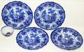 031339 W ADAMS FAIRY VILLA FLO BLUE PLATES  BOWL