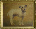 Oil on canvas dog portrait