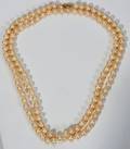 030309 14KT YELLOW GOLD  PEARL NECKLACE L 36