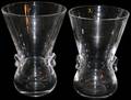 021290 STEUBEN GLASS VASES PAIR H 6