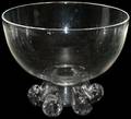 021275 STEUBEN GLASS SCROLL FOOTED BOWL H 7 14