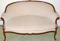 011374 LOUIS XV STYLE WALNUT LOVESEAT H32 L52