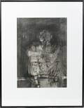 032343 BRENDA GOODMAN CHARCOAL DRAWING ABSTRACT