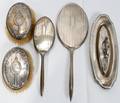 031353 STERLING SILVER VANITY ACCESSORIES FIVE PCS