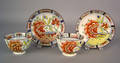Two Gaudy Dutch cups and saucers 19th c