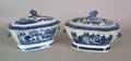 Two Chinese export Canton covered tureens 19th c
