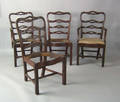 Set of 4 Philadelphia Chippendale mahogany ribbonback dining chairs ca 1780