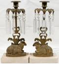 012248 BRASS GIRANDOLE TYPE FIGURAL CANDLESTICKS