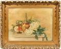 012251 OIL ON CANVAS 20TH C STILL LIFE W ROSES
