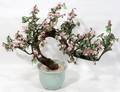 011434 ORIENTAL STONE FLOWERING TREE IN CELADON URN