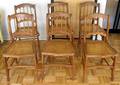 122283 WALNUT  CANE SPINDLEBACK SIDE CHAIRS C1890
