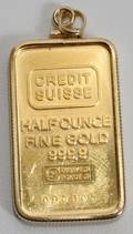 052331 12 OZ GOLD CREDIT SUISSE GOLD PENDANT