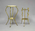 Two gilt metal stands