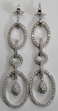 042304 240 CT DANGLING LINK DIAMOND EARRINGS L 2