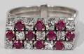 032383 50 CT DIAMOND AND 50 CT RUBY BAND RING