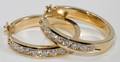 032372 14K YELLOW GOLD DIAMONDS CHANNEL SET EARRINGS
