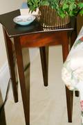 031418 MAHOGANY PENTAGONAL SIDE TABLE MODERN H 24