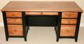 031398 MAPLE  METAL DESK H 29 W 66 D 29