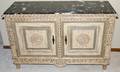 030383 MARBLE TOP COMMODE 20TH CENTURY L 54 D 19