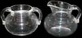 021369 STEUBEN GLASS CREAMER  SUGAR BOWL SET H 3