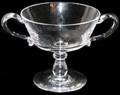 021364 STEUBEN GLASS DOUBLE HANDLED SHERBET H 4