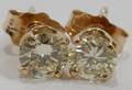 020330 14 KT YELLOW GOLD AND 10 CT DIAMOND EARRINGS