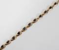 020327 14KT YELLOW GOLD DIAMOND  SAPPHIRE BRACELET