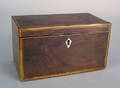 George IV mahogany tea caddy ca 1810